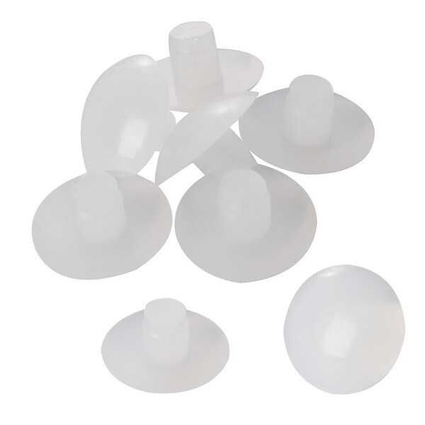 8pcs 6mm White Stem Bumpers Glide, Patio Outdoor Furniture Glass Table Top Anti-collision Embedded