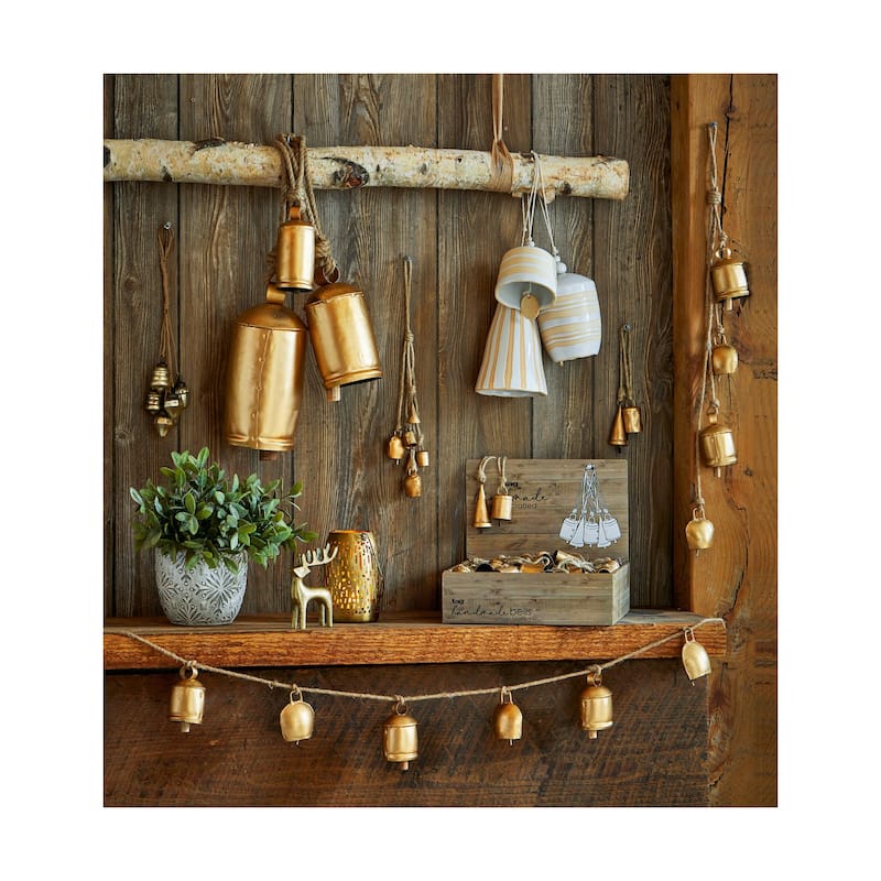 Vintage Bell & Jute Rope Hanger