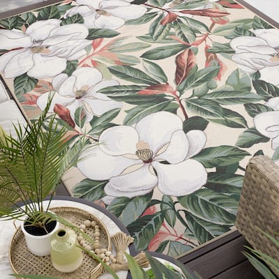 Sizzling Country Floral & Botanical Indoor/Outdoor Area Rug