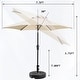 preview thumbnail 97 of 101, Autlaycil 7.5FT Solar Patio Umbrella with Base and Tilt,Crank