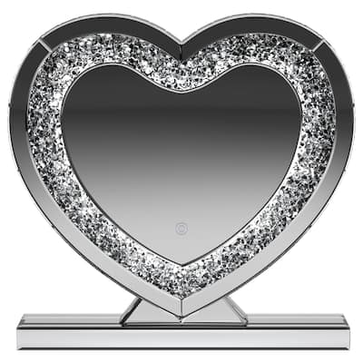 Euston Heart Shaped Vanity Mirror Silver