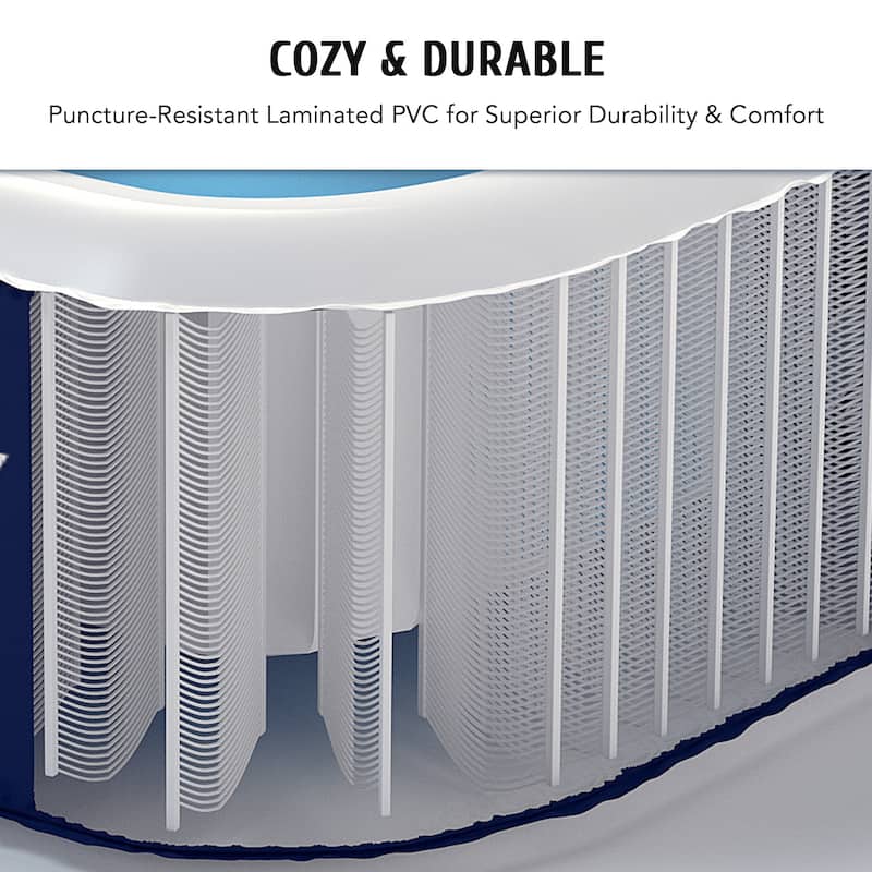 CO-Z Round Inflatable Hot Tub, 4 Person Blow Up Portable Hot Tub