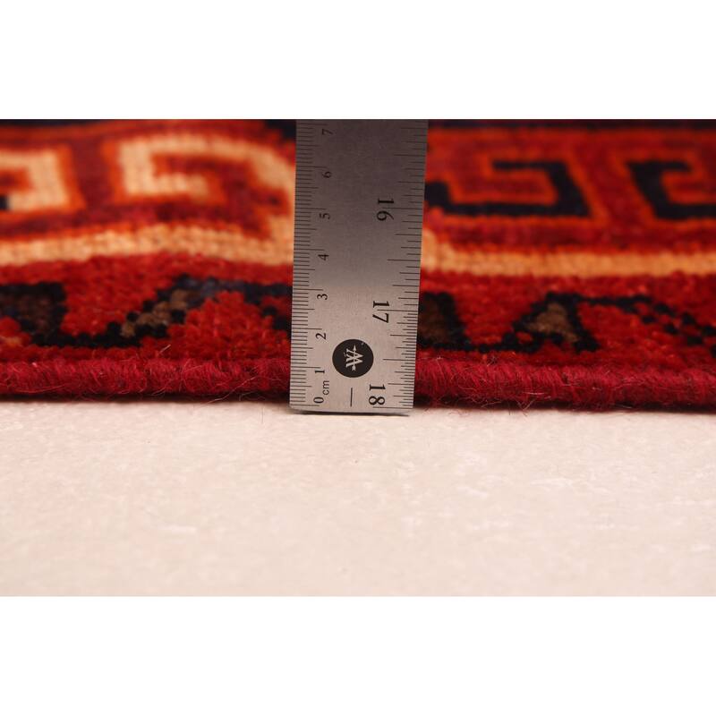 ECARPETGALLERY Hand-knotted Melis Vintage Black, Red Wool Rug - 5'2 x 7'2