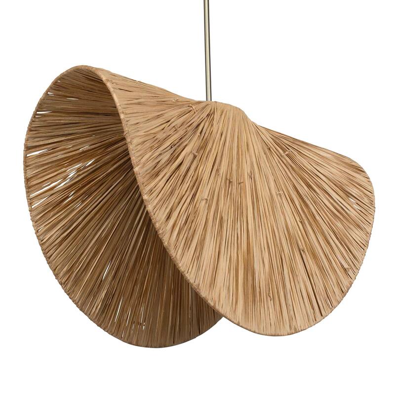Uttermost Bend 1 Light Raffia Pendant - N/A