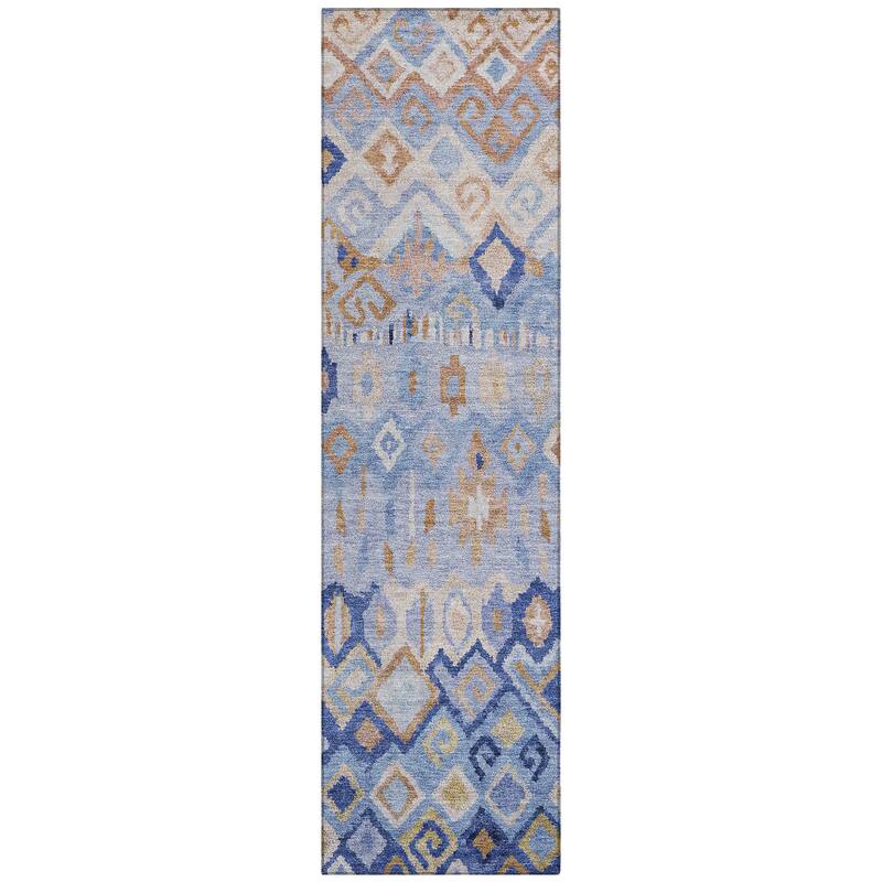 Machine Washable Indoor/ Outdoor Boho Moroccan Chantille Rug