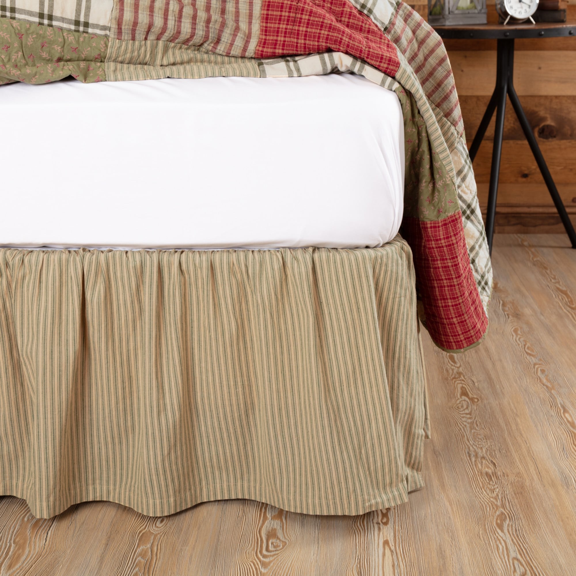 Striped bed skirt clearance king