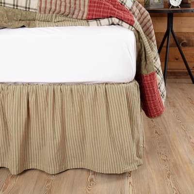 Prairie Winds Ticking Stripe Bed Skirt