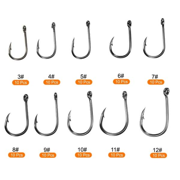 100Pcs 10 Sizes High Carbon Steel Claw Fish Fishing Hooks with Barbs - Bed Bath & Beyond - 36511740 100Pcs 10 Sizes High Carbon Steel Claw Fish Fishing Hooks with Barbs - Bed Bath & Beyond - 36511740