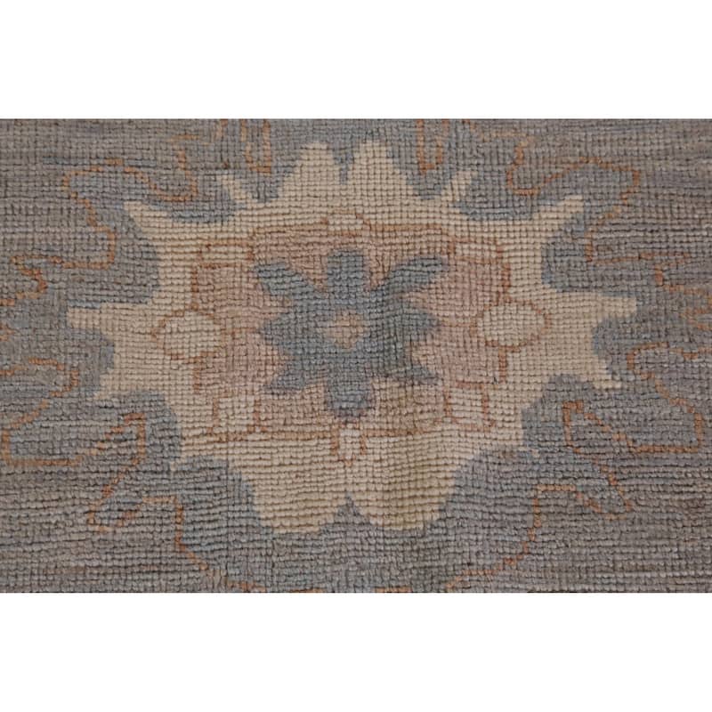 Hand Knotted Oriental 100% Wool Carpet Transitional All-Over Greys & Charcoal Oushak Area Rug - 14' 5'' X 12' 0''