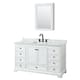 Option White, Black Trim, White Carrara Marble Top