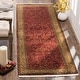 preview thumbnail 1 of 13, SAFAVIEH Couture Hand-knotted Ganges River Shantell Traditional Oriental Wool Rug with Fringe 2'6" x 12' Runner - Rust/Green - Runner
