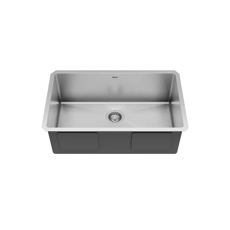 Karran 30" Undermount Large Single Bowl Stainless Steel Sink Kit