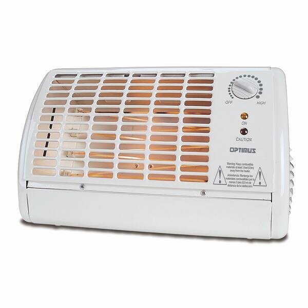 slide 1 of 1, Optimus Portable Fan Forced Radiant Heater with Thermostat - N/A
