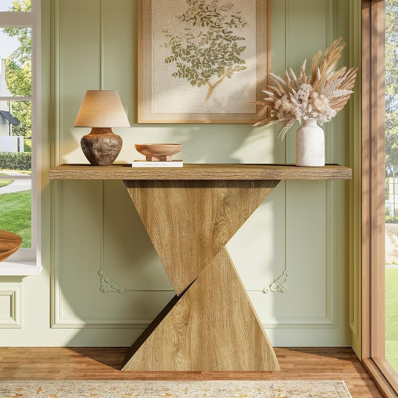 41.5" Entryway Console Table, Farmhouse Narrow Sofa Table Behind Couch - 41.5" L x 11.81" W x 31.49" H