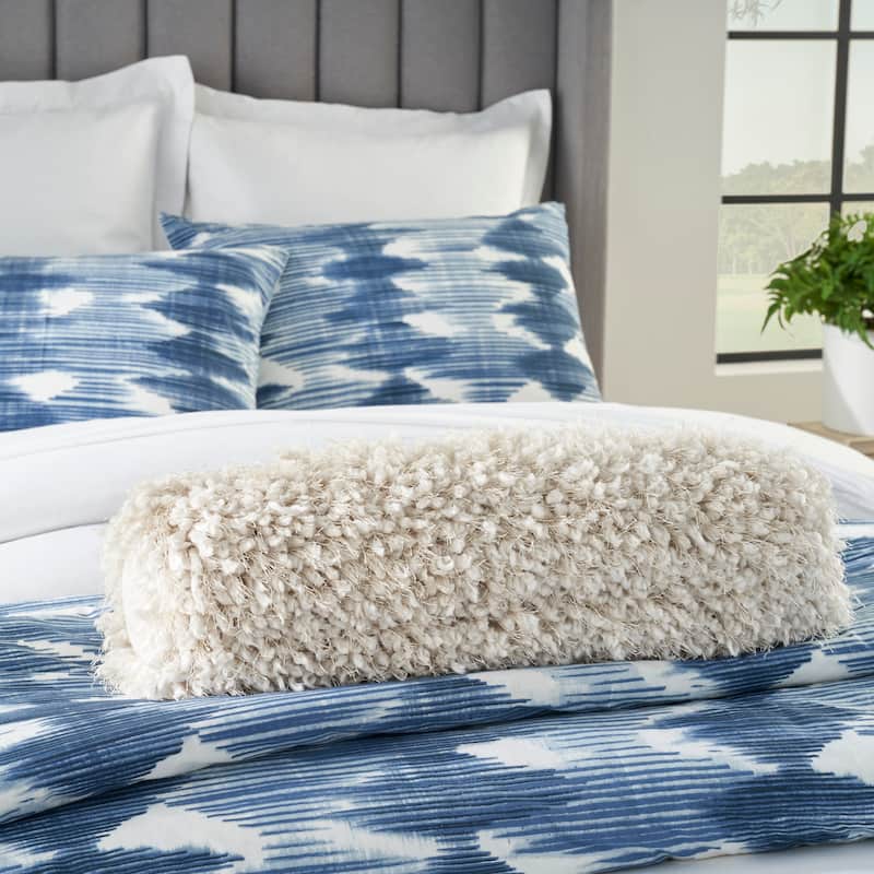 Mina Victory Shag Solid Throw Pillow