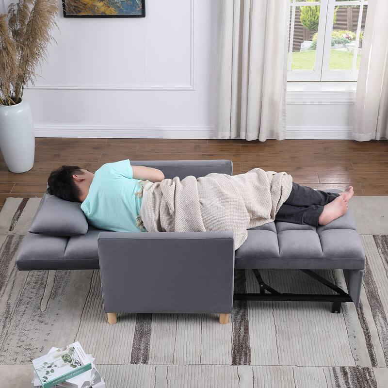 Convertible Sleeper Sofa Chair Bed, Adjustable Chair with Pillow, Multi-Functional Sleeper Chair