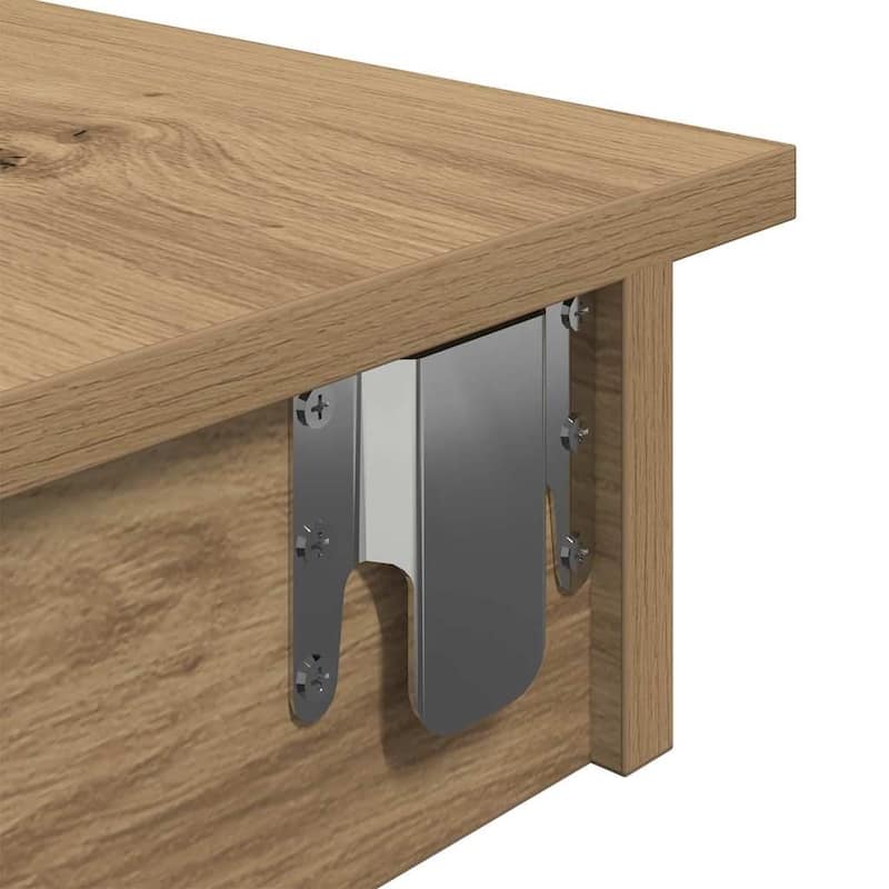 vidaXL Wall Bar Table Artisan Oak Engineered Wood Medium Wall Bar Table - 17.7 x 40.2 x 40.7