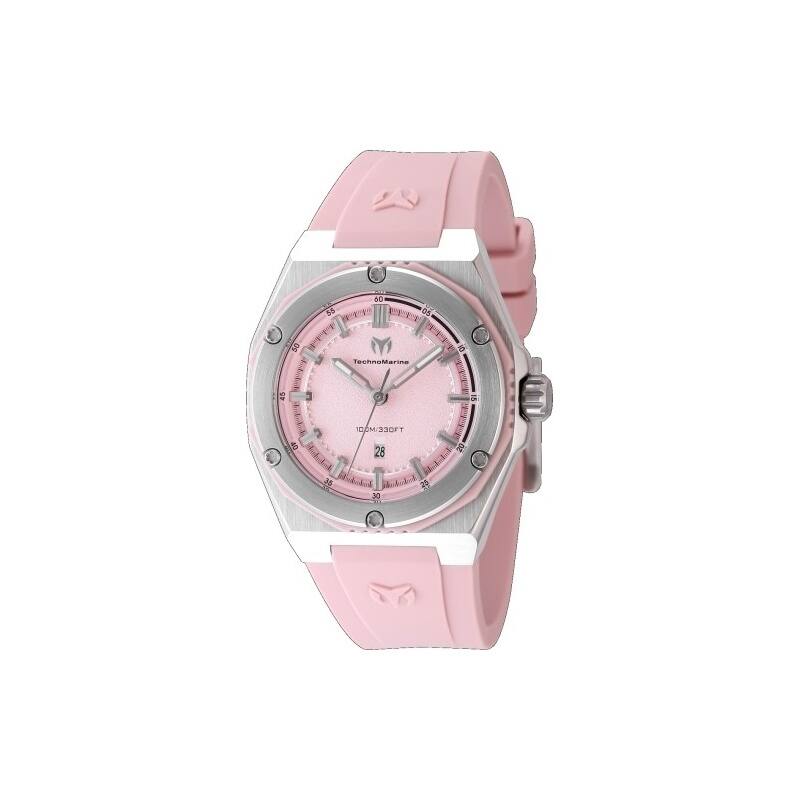 TechnoMarine Women's TM-416053 CORAL Quartz 3 Hand Pink Dial Watch