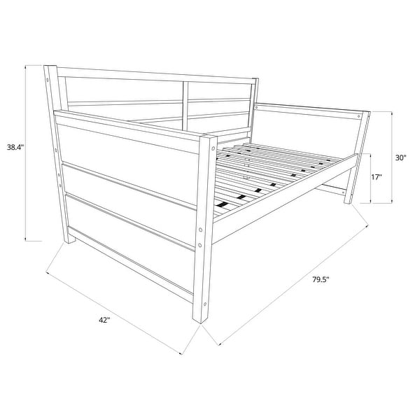 Somette Marisa Daybed Frame with Pop Up Trundle (Mattress