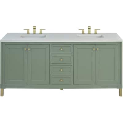 James Martin Vanities 503-V72-3WZ Chicago 72" Free Standing Double