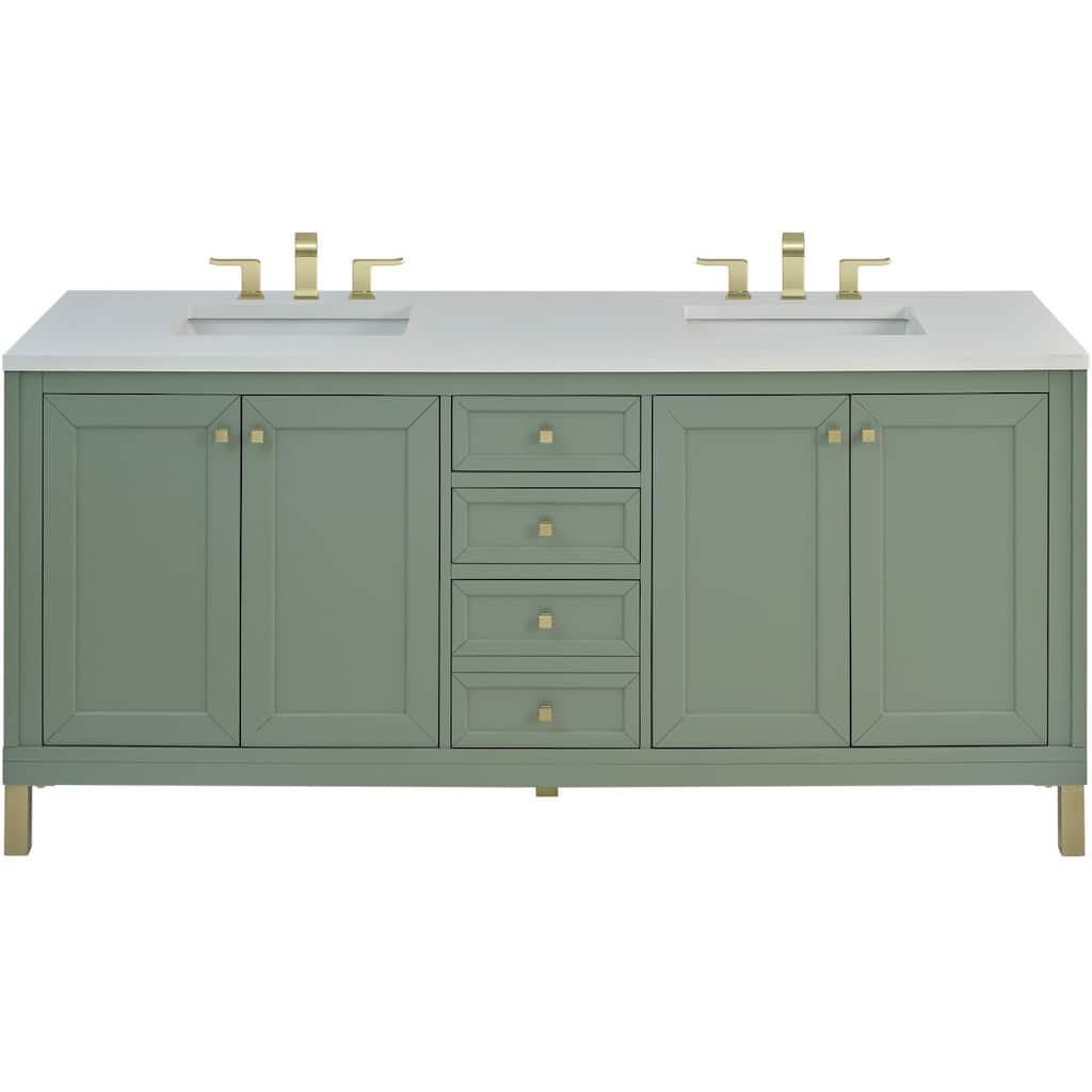 James Martin Vanities 503-V72-3WZ Chicago 72" Free Standing Double