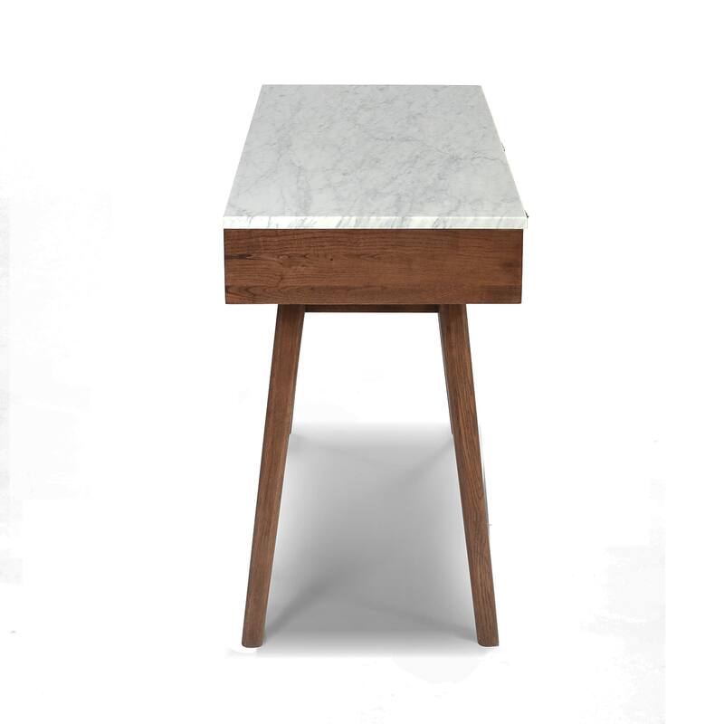 Versatile And Stylish Marble White Writing Desk To Elevate And Complete Any Space