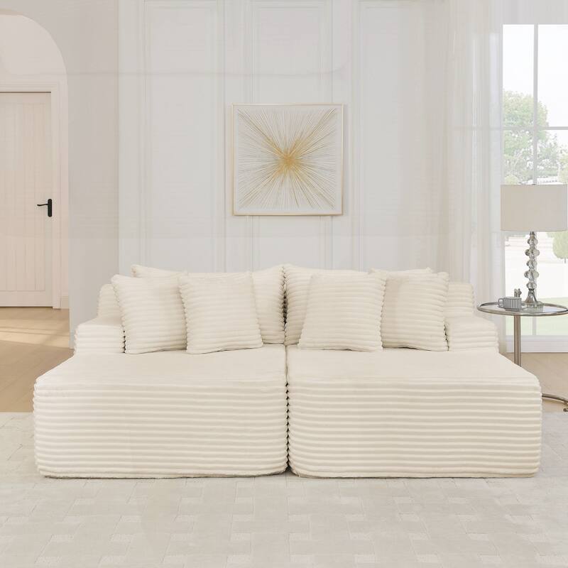 Two-seater Lazy Sofa Lounge Chair,Compressed Sofa No Assembly Required