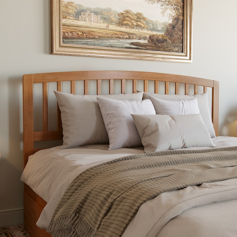 AFI Richmond Headboard with Attachable Charger - Light Toffee - King