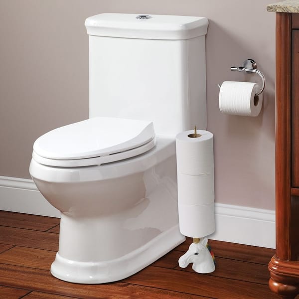 Shop Unicorn Paper Towel Or Toilet Paper Holder Rainbow Mane Golden Horn 19 Tall 19 In Overstock 19211752