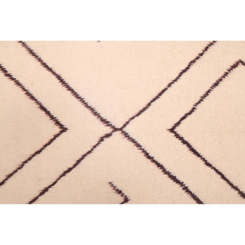 ECARPETGALLERY Hand-knotted Pak Finest Marrakesh Cream Wool Rug - 8'3 x 9'8