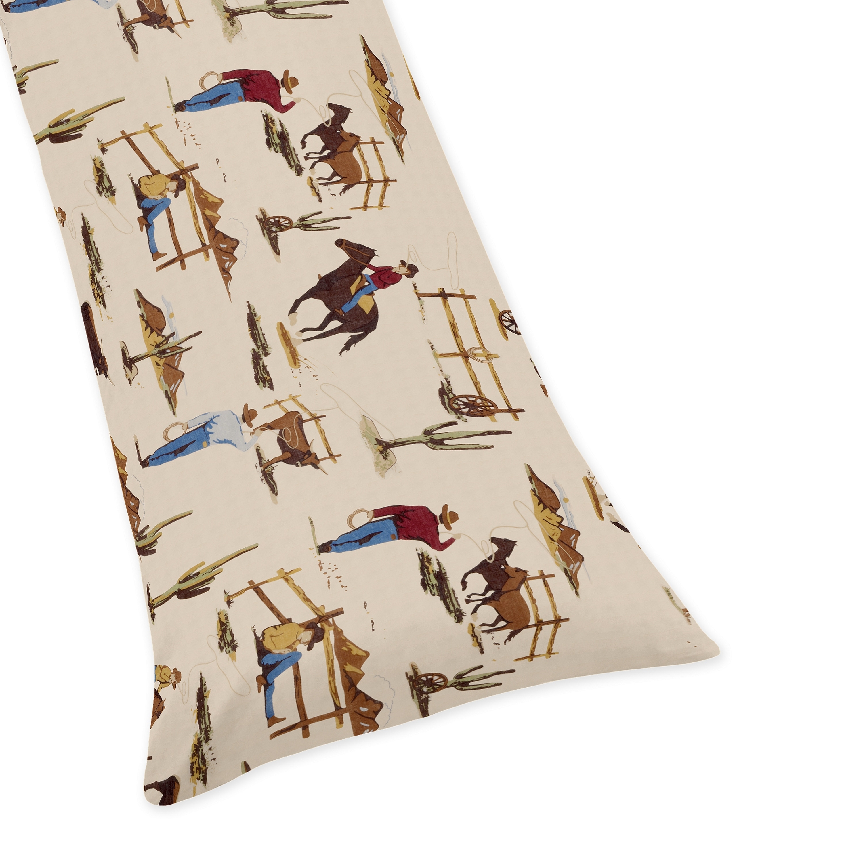 Sweet Jojo Designs Cowboy Print Body Pillow Case for the Wild West