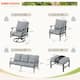 MAISON ARTS 6/7-Piece Patio Conversation Sets, Sofa Set with 2/4 x Single Chairs, 1 x 3-seater Sofa and Coffee Table/Ottomans