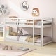preview thumbnail 6 of 38, Costway Twin over Twin Low Bunk Bed with Guardrails Integrated Ladder - See Details