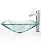 preview thumbnail 8 of 9, Kraus 16-1/2" Aquamarine Glass Vessel Bathroom Sink - Includes Pop-Up