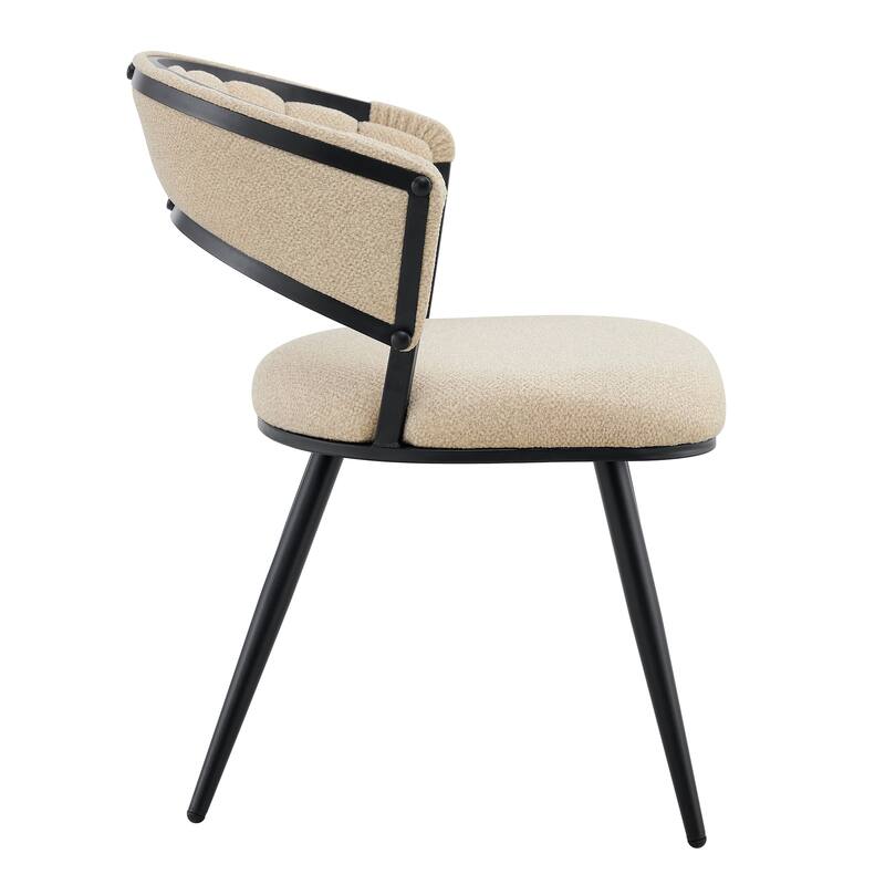 Modern Velvet Dining Chairs with Metal Legs, Upholstered Accent Chairs for Kitchen, Dining Room, Living Area, Set of 2