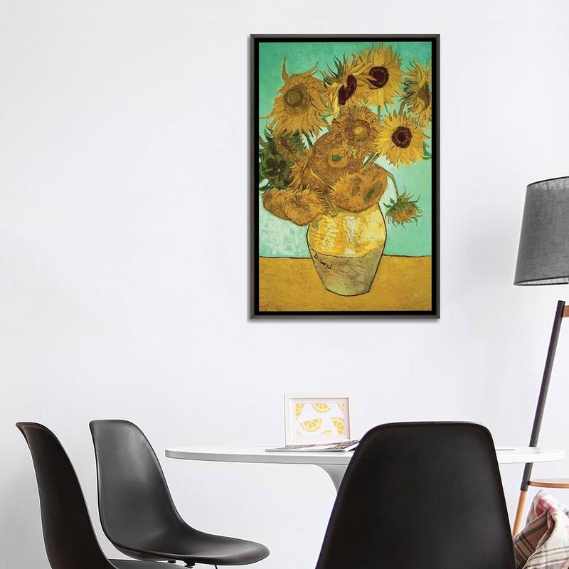 iCanvas "Sunflowers (Third Version), 1888" by Vincent van Gogh Framed