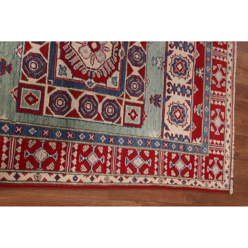 Kazak Oriental Foyer Rug Handmade Bedroom Wool Carpet - 3'5" x 4'10"