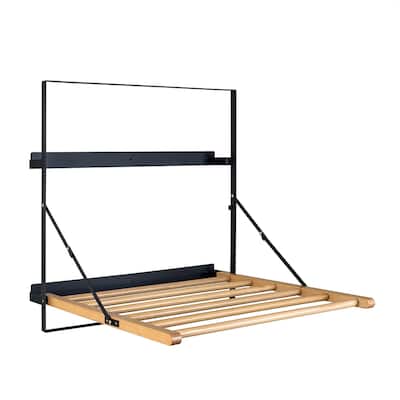 Wall Mounted Clothes Drying Rack Laundry Drying Rack Collapsible - Black