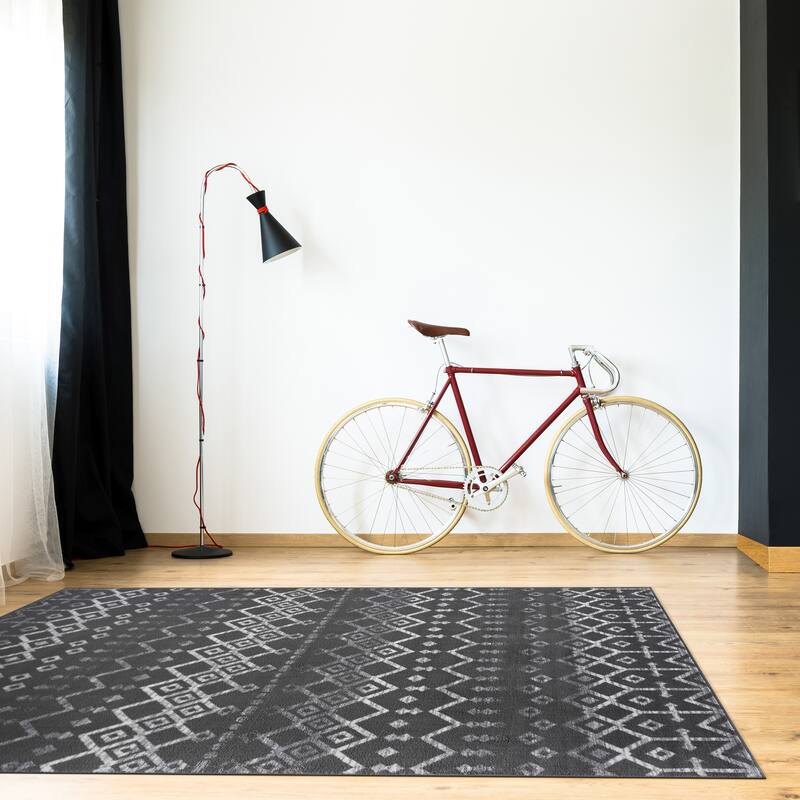 Beverly Rug Modern Bohemian Trellis Indoor Area Rug with Jute Backing for Living Room, Kitchen, Bedroom