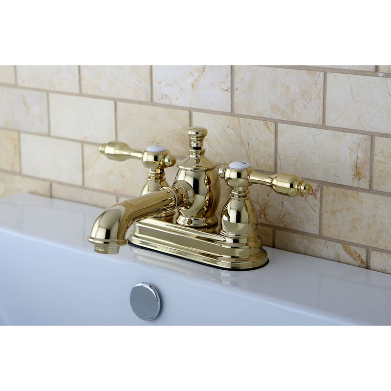 Kingston Brass Tudor Centerset Bathroom Faucet - Free Metal Pop-Up