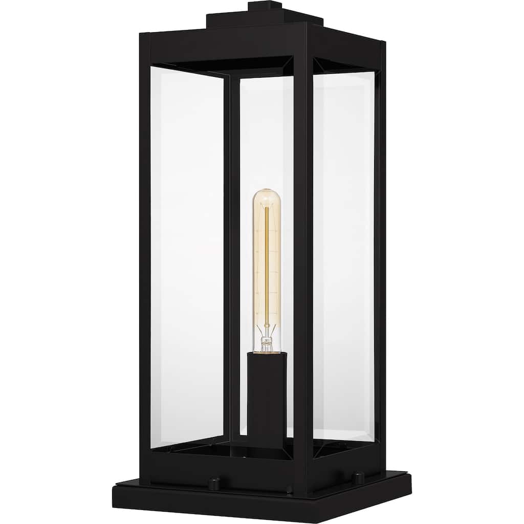 Westover 1-Light Earth Black Outdoor Pier Mount Light