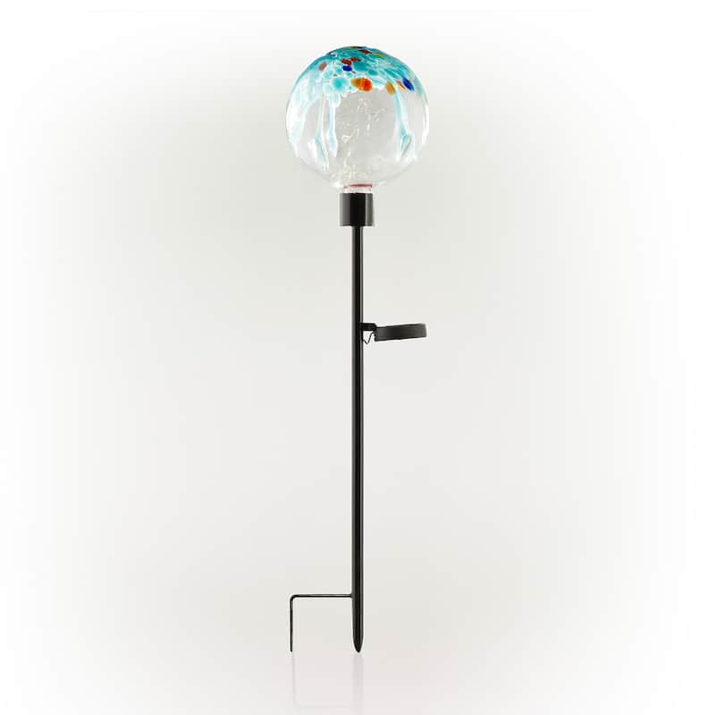 Alpine Corporation Decorative Garden Flag Holder Stakes, Outdoor Metal Flagpole Stands Design for Patio & Garden Décor