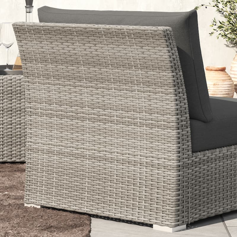 Corvus 8-piece Aluminum Wicker Patio Sectional Conversation Set