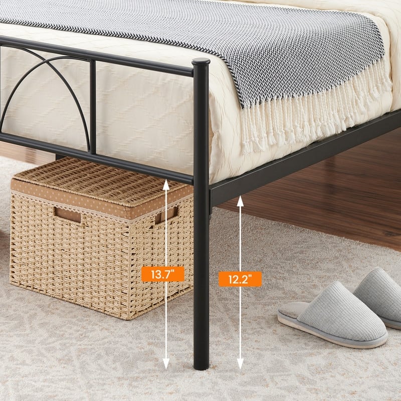 Twin Bed Frame for Girls - Black - Full