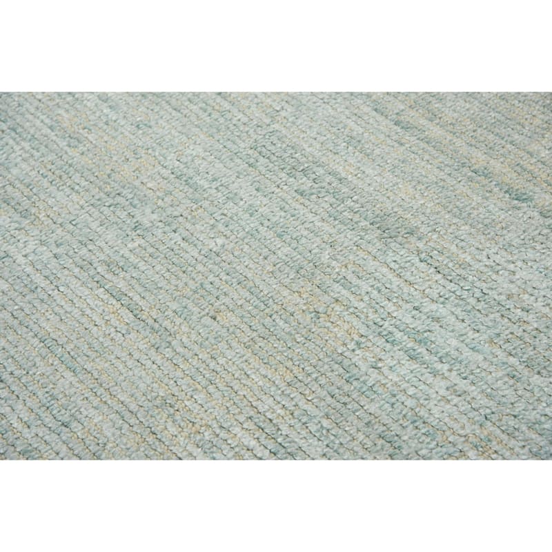 Alora Decor Demure Solid Aqua Blue Hand-tufted Wool Blend Rug