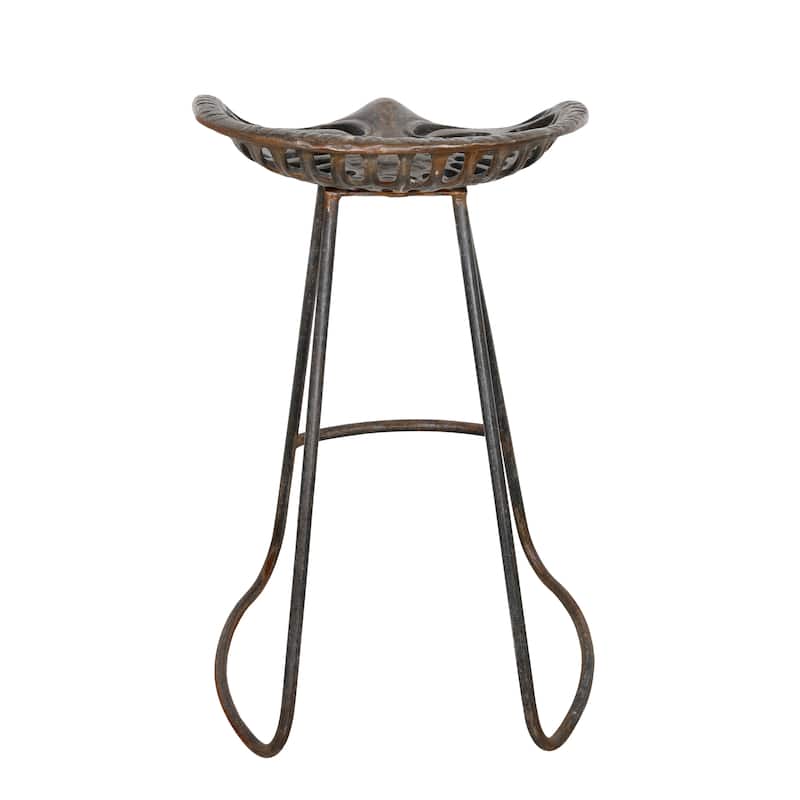 Cast Iron Tractor Seat Counter Height Industrial Stool