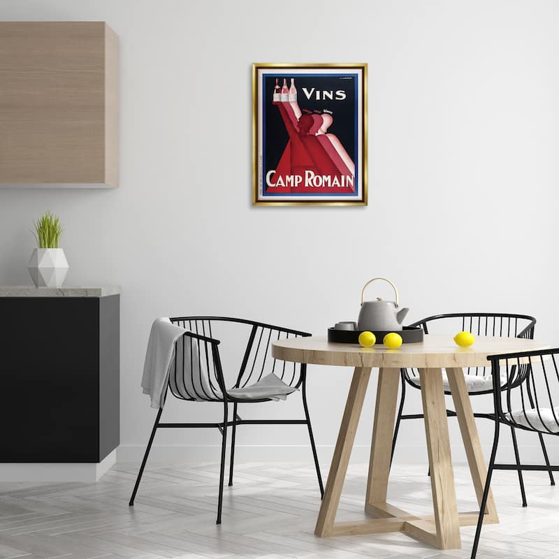 Stupell Antique Wine Bottle Trio Framed Floater Canvas Wall Art Design By Marcus Jules