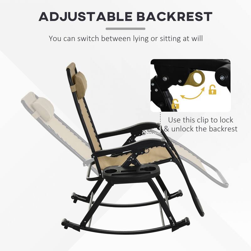 2 Pieces Outdoor Rocking Chairs