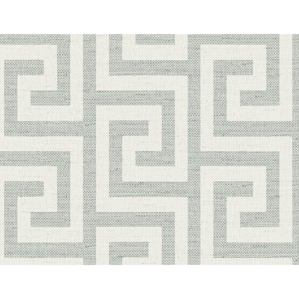 Lillian August Luna Retreat Greek Key Embossed Vinyl Unpasted Wallpaper