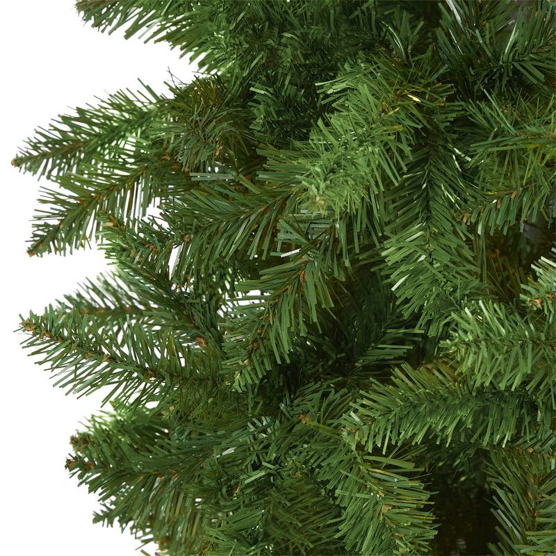 8' Slim Mountain Pine Artificial Christmas Tree, Unlit - 8 Foot